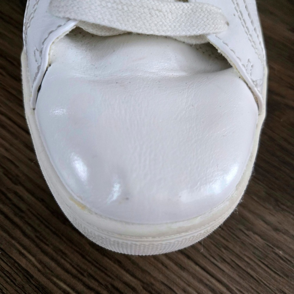 Steve Madden Finneas Mens White Low Top Sneaker Brown Heel Tab Size 9 Madden NYC - Picture 10 of 11